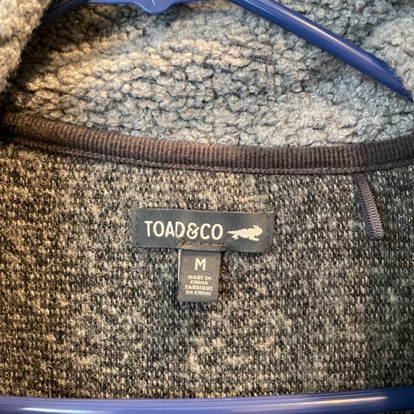 Toad&Co wool fleece "sespe zip pullover, EUC - Picture 2 of 6